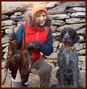 A GWP and pheasants and the owner